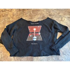 The Weeknd‎ After Hours Til Dawn Tour Merch Black Cropped Sweatshirt Crewneck